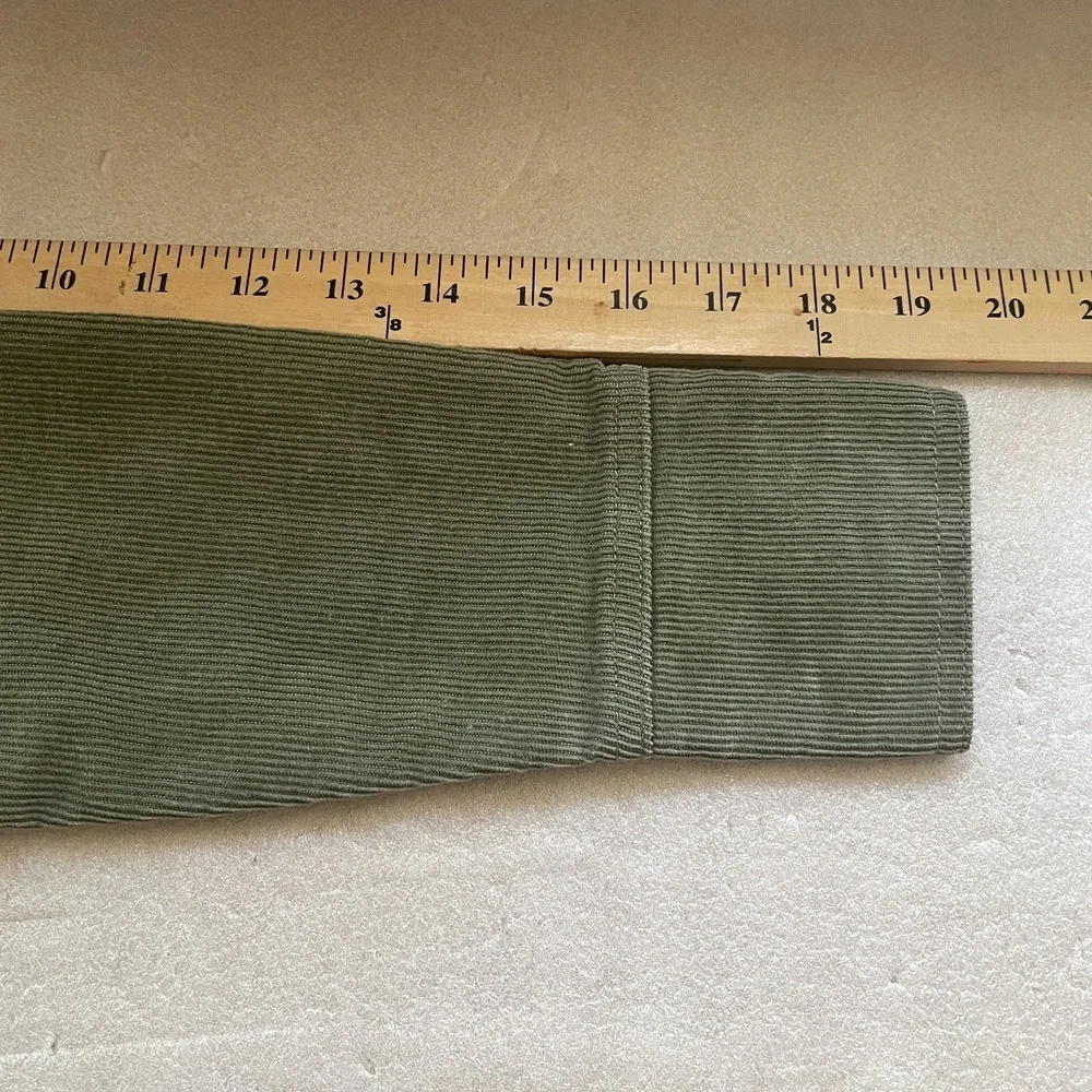 Vintage Z Cavaricci Corduroy Jacket Women S Green Cropped Y2K One Button Pockets